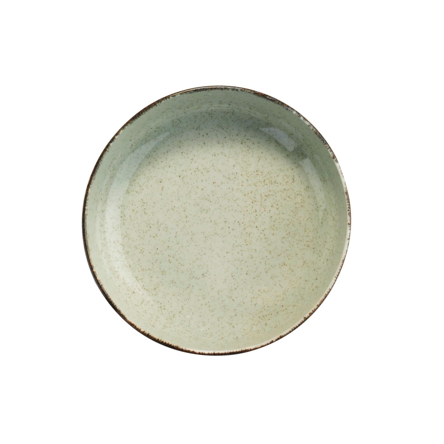 12-teiliges Geschirrset, grün/Porzellan