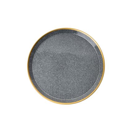 16-teiliges Geschirrset Anthrazit/Gold, Porzellan