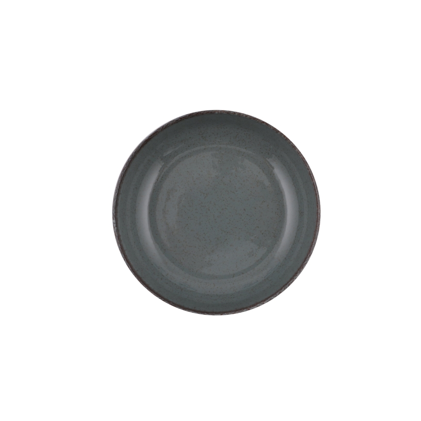 16-teiliges Geschirrset, grau/Porzellan