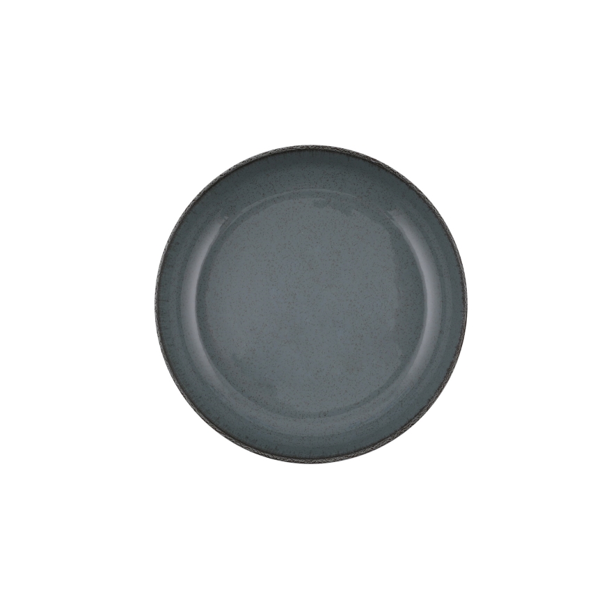 16-teiliges Geschirrset, grau/Porzellan