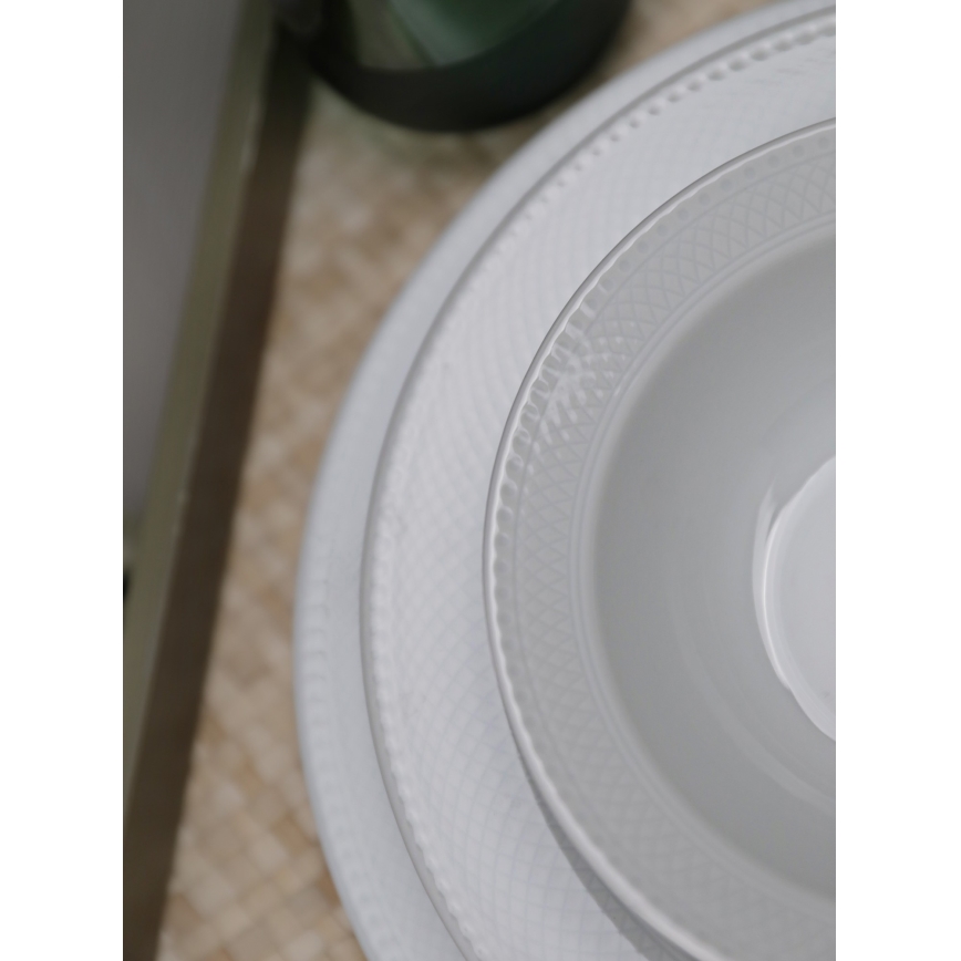 18-teiliges Essgeschirr-Set, weiß/Porzellan