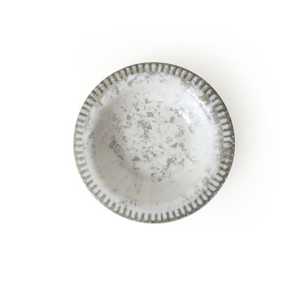 18-teiliges Geschirrset, grau/Keramik