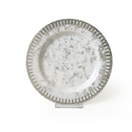 18-teiliges Geschirrset, grau/Keramik