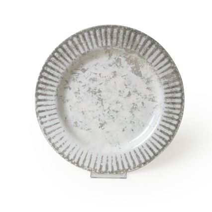 18-teiliges Geschirrset, grau/Keramik