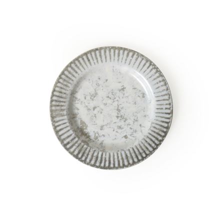 18-teiliges Geschirrset, grau/Keramik