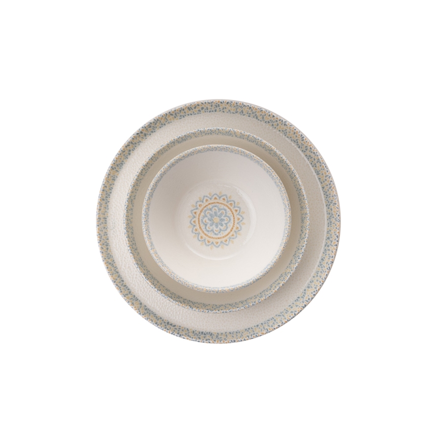 18-teiliges Geschirrset, grün/Porzellan