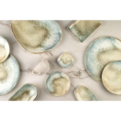 18-teiliges Geschirrset mehrfarbig/Porzellan