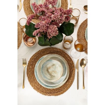 18-teiliges Geschirrset mehrfarbig/Porzellan