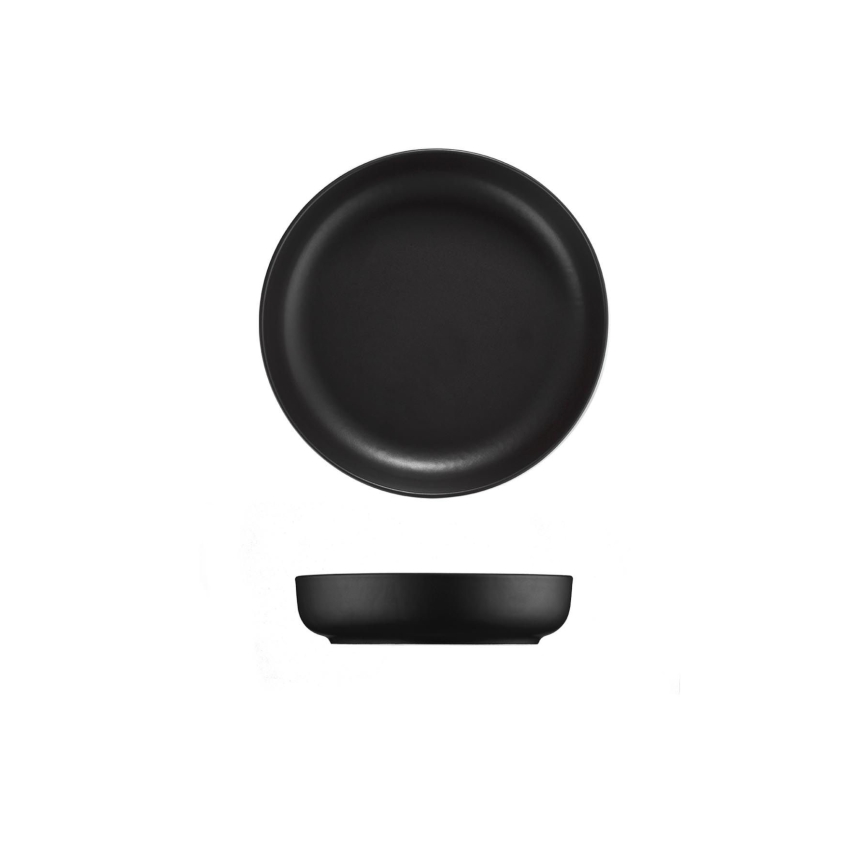 18-teiliges Geschirrset schwarz/Porzellan