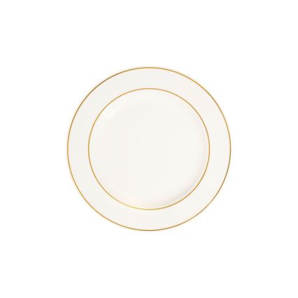 18-teiliges Geschirrset, Weiß/Gold, Porzellan