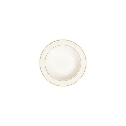 18-teiliges Geschirrset, Weiß/Gold, Porzellan