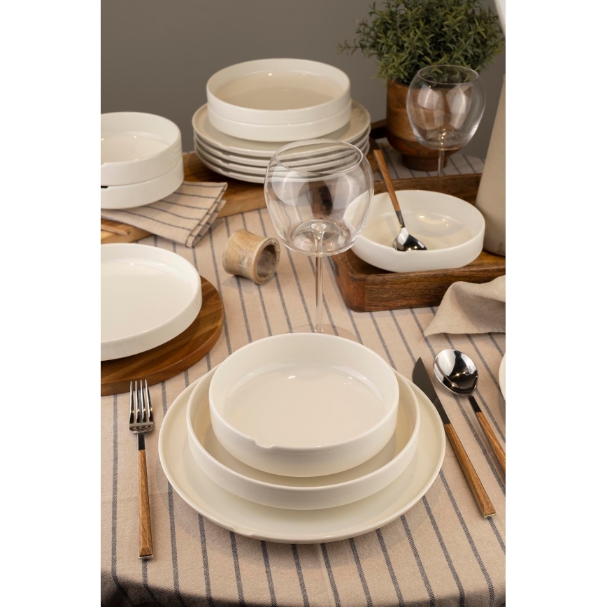 18-teiliges Speiseservice, weiß/Porzellan