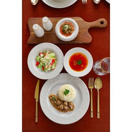 18-teiliges Speiseservice weiß/Porzellan