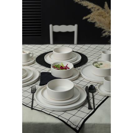 20-teiliges Speiseservice, weiß, aus Keramik