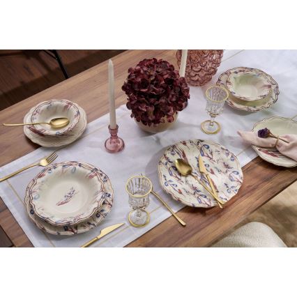 24-teiliges Essservice bunt/Porzellan