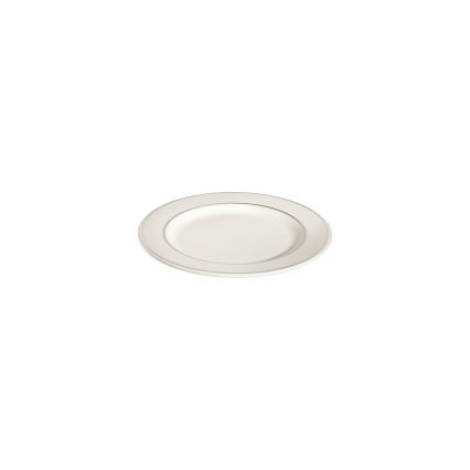 24-teiliges Essservice weiß/silber/Porzellan