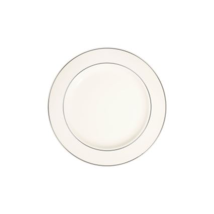 24-teiliges Essservice weiß/silber/Porzellan