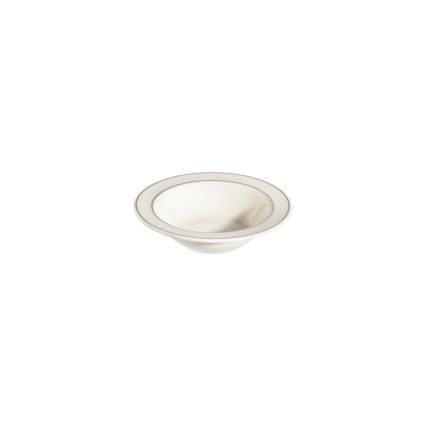 24-teiliges Essservice weiß/silber/Porzellan