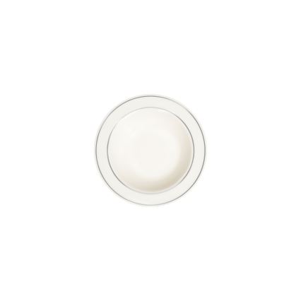 24-teiliges Essservice weiß/silber/Porzellan