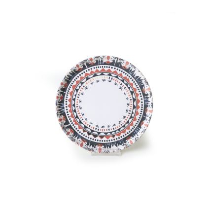 24-teiliges, farbenfrohes Geschirrset aus Steinzeug