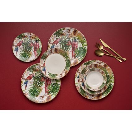 24-teiliges, farbenfrohes Keramik-Geschirrset