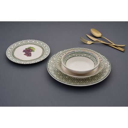 24-teiliges, farbenfrohes Keramik-Geschirrset