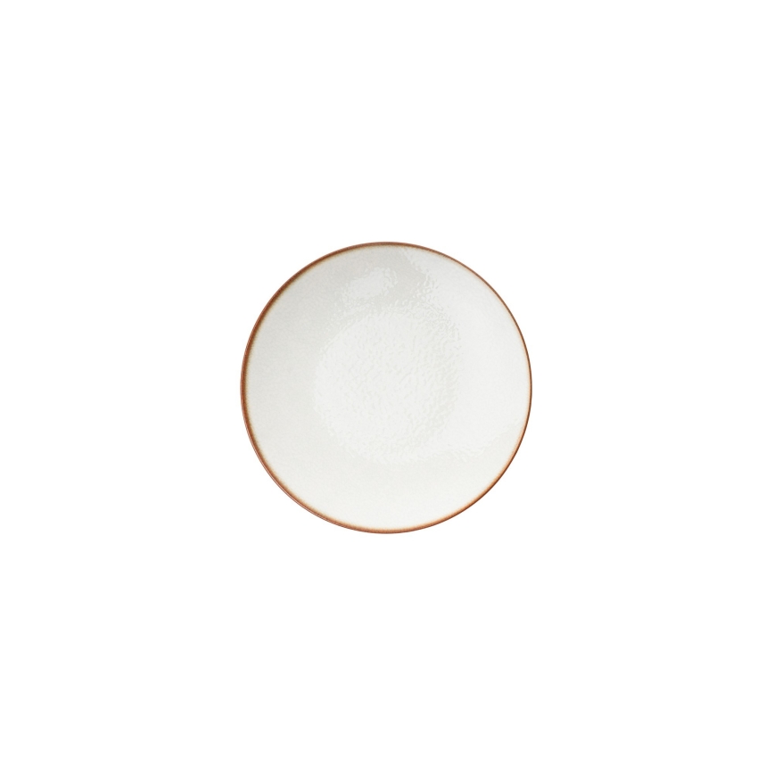 24-teiliges Geschirrset aus Porzellan, beige