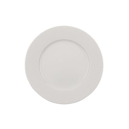 24-teiliges Geschirrset aus Porzellan, weiß