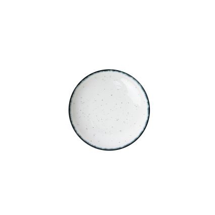 24-teiliges Geschirrset aus Porzellan, weiß/schwarz