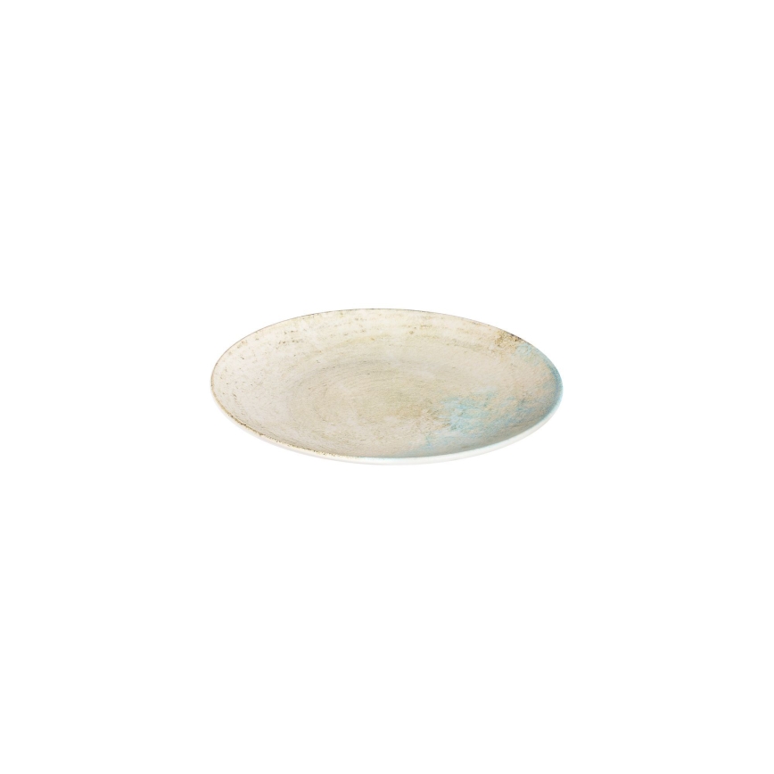 24-teiliges Geschirrset, blau/beige, aus hochwertigem Porzellan