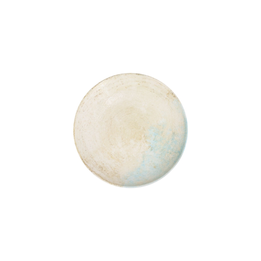 24-teiliges Geschirrset, blau/beige, aus hochwertigem Porzellan
