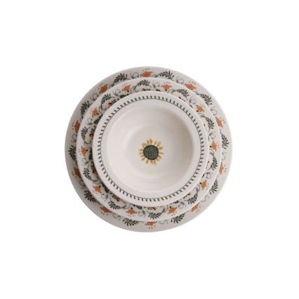 24-teiliges Geschirrset, bunt/Porzellan