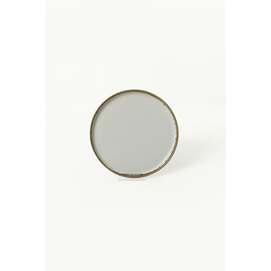 24-teiliges Geschirrset – creme/braun, Keramik