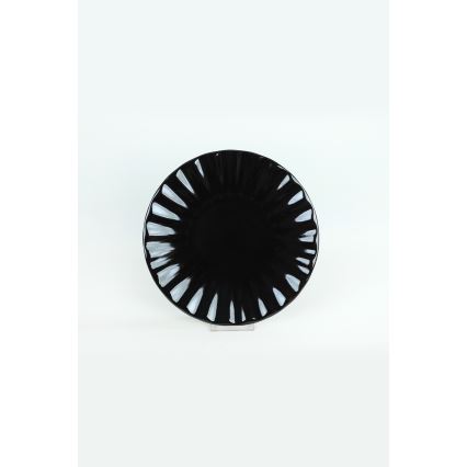 24-teiliges Geschirrset, schwarz/Steingut