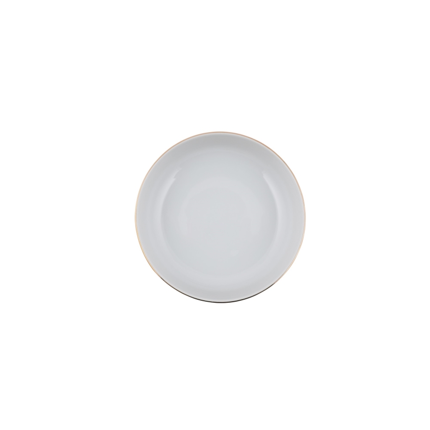 24-teiliges Geschirrset, weiß/gold, Porzellan