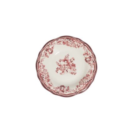 24-teiliges Geschirrset weiß/rosa/Porzellan