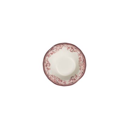 24-teiliges Geschirrset weiß/rosa/Porzellan