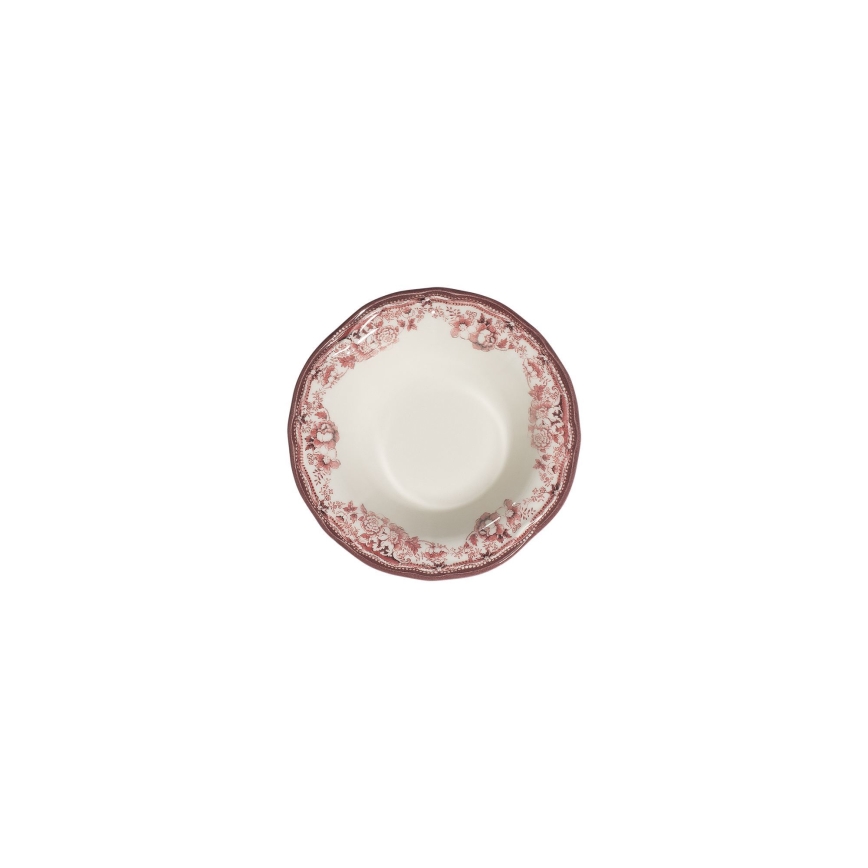 24-teiliges Geschirrset weiß/rosa/Porzellan