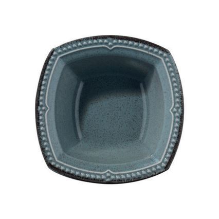 24-teiliges Porzellan-Geschirrset, blau