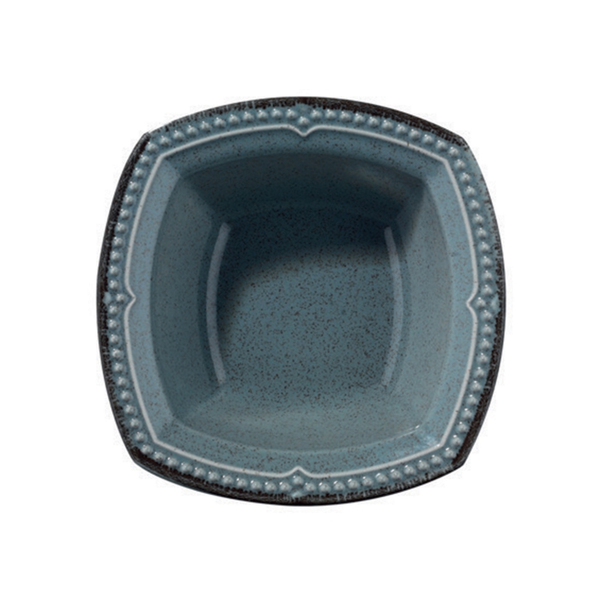 24-teiliges Porzellan-Geschirrset, blau