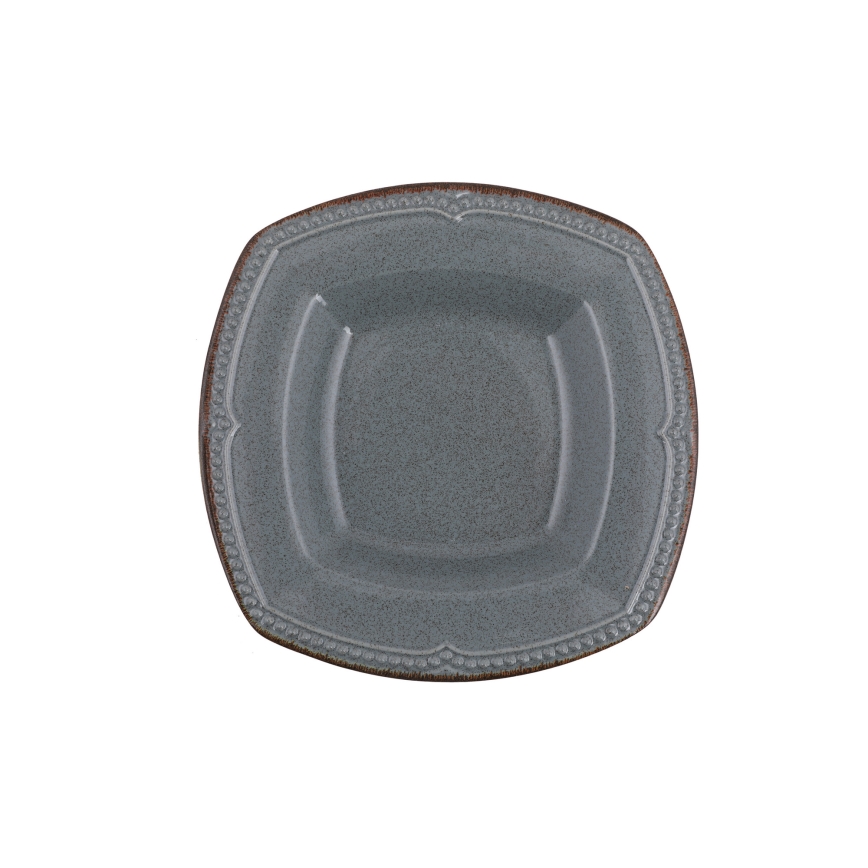 24-teiliges Porzellan-Geschirrset, blau