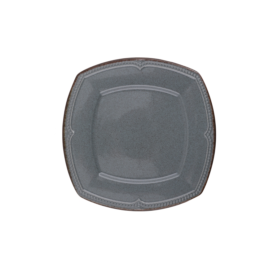 24-teiliges Porzellan-Geschirrset, blau