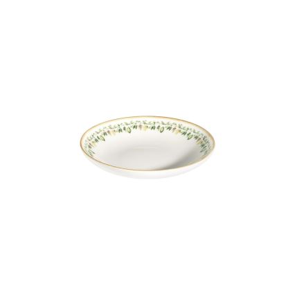 24-teiliges Porzellan-Geschirrset, creme/beige/grün