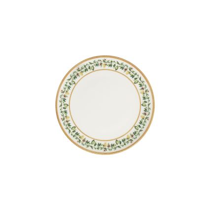 24-teiliges Porzellan-Geschirrset, creme/beige/grün