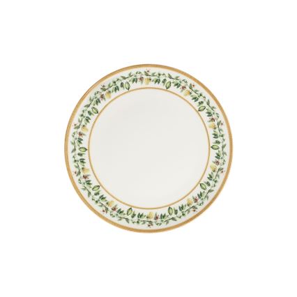 24-teiliges Porzellan-Geschirrset, creme/beige/grün