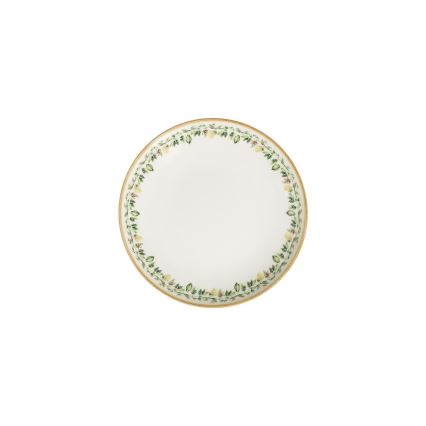 24-teiliges Porzellan-Geschirrset, creme/beige/grün