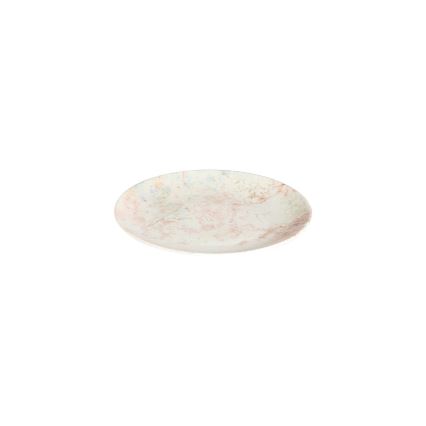 24-teiliges Porzellan-Geschirrset, rosa/beige