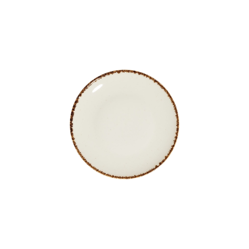 24-teiliges Porzellan-Geschirrset, weiß/beige
