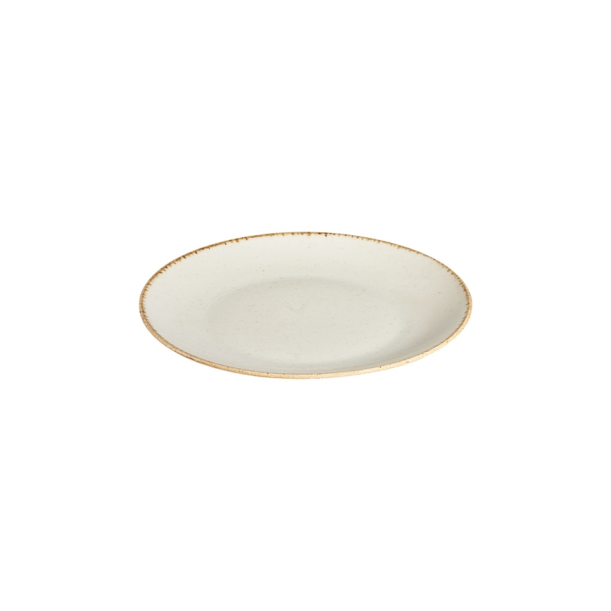24-teiliges Porzellan-Geschirrset, weiß/beige