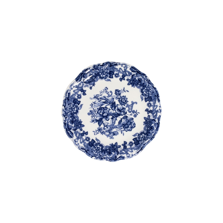 24-teiliges Porzellan-Geschirrset, weiß/blau